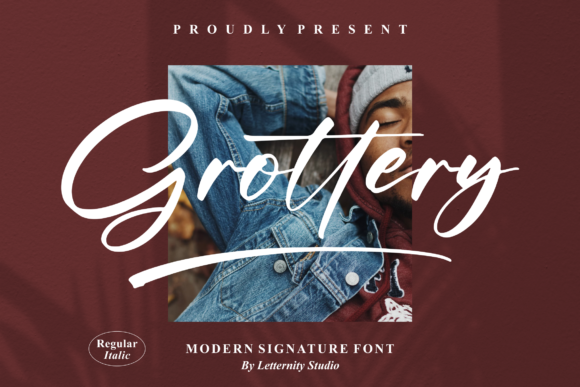 Grottery: Modern Script Font