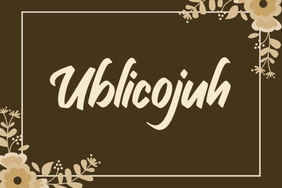 Ublicojuh: A Modern Script Font
