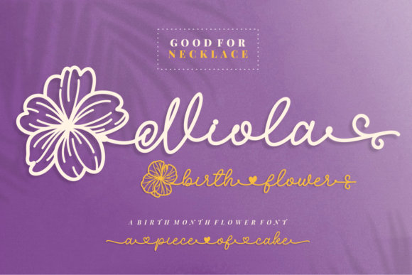 Viola Birth Flower Font for Elegant Branding